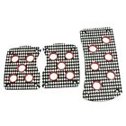 Gas Black Clutch Brake Cover Pedal Car Pcs 3 Red Rubber Set White