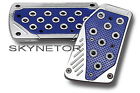Gas Brake Blue Pedal Silver Pieces 2 Universal Cover Pads Automatic