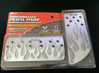 Gas Finish Flames Pedals Universal Metal Flaming Pads T Brush Brake Foot Cover