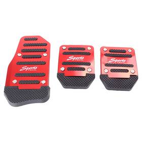Gzyf 550744892305 Red Universal Auto Manual Brake Foot Pegs Sport Pedals Anti-slip Aluminium Alloy