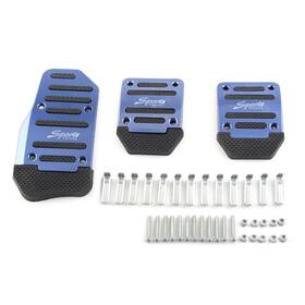 Gzyf 550746906246 Blue Universal Car Manual Brake Foot Pegs Sport Pedal Anti-slip Aluminium Alloy