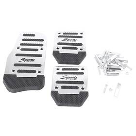 Gzyf 698632409270 Silver Universal Car Manual Brake Footpeg Sport Pedal Anti-slip Aluminium Alloy