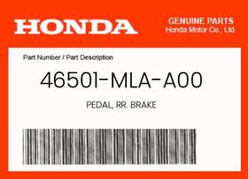 46501-mla-a00 Honda Genuine Pedal Rr. Brake -