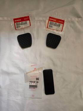46545-sh3-000 Honda X2 Civic Eg6 Ej 92-95 Genuine Accelerator / Brake Clutch Pedal Pads Set Oem