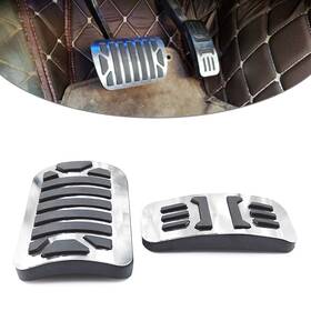 Hotsalecenter 469531436168 2x Stainless Steel Car Brake Gas Pedals Protection Cover For Jaguar Xe Xf Xj Xjl