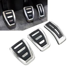 Hukyu 550738437444 Stainless Steel Car Clutch Pedal Brake Gas Pedals Cover For Audi A4 A5 A6 A7 A8