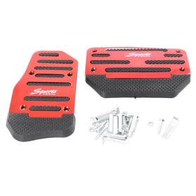 Hukyu 550742426427 Manual Brake Footrests Sport Foot Pedals Aluminum Anti-slip Red Auto New