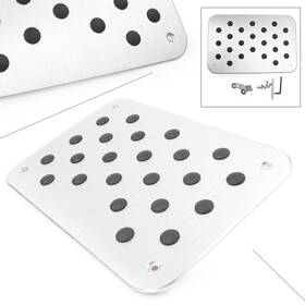 Hukyu 550742716429 Universal Aluminum Truck Car Floor Mat Carpet Heel Plate Foot Pedal Footrest
