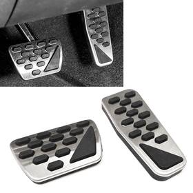 Hukyu 550742795097 Stainless Steel Car Gas Brake Pedals Cover For Wrangler Jl 2018-2022 Us