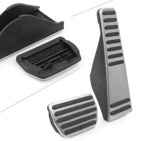 Hukyu 612045647579 Aluminum Alloy Fuel Gas Accelerator Brake Pedal Cover Kit For Volvo Xc60 2018