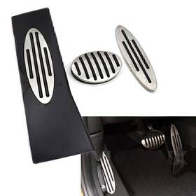 Hukyu 612047662730 For Mini Cooper Accelerator Gas Brake Foot Rest Pedal Cover No Dirll 3pcs Ldr
