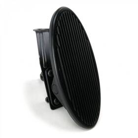 Jlm925da Johnny Law Motors Oval Billet Floor Mount Gas Pedal With Rubber Insert - Black Procharger Hot Rods