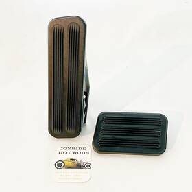 00582348213bk Joyride Hot Rods Custom Hinged Ftfloorft Gas Pedal And Brake Pad Combo - Black Aluminum