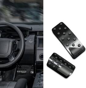 Qph0057 Kutyun Accelerator Gas And Brake Pedal Covers No Drilling Non- Slip Aluminum Black