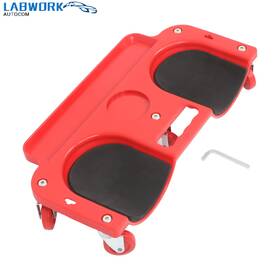 La3080052cm Labworkauto Red Rolling Knee Creeper Durable Pads With Turn Casters Tool Tray