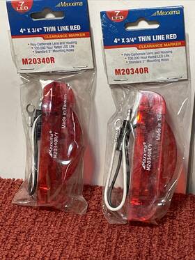 M20340r Maxxima 2-pack Thinlineside Marker Clearance Lite 7 Led Red Lens 3/4 X 4