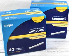 Meijer 708820656499 Mejier Tampon Assortment Box 32 Super Regular 16 Light 80 Ct