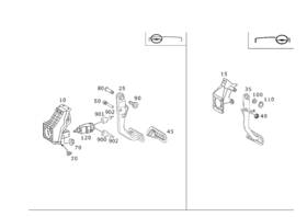 230-290-24-18 Mercedes-benz Genuine Pedal