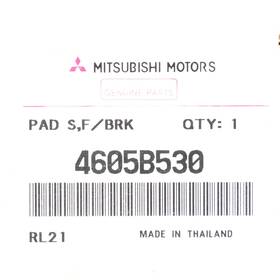 4605b530 Mitsubishi Oem 2017-2021 Genuine Mirage And G4 Front Brake Pads