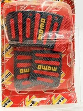 Tu-1115 Momo Red Manual Auto Car Non-slip Brake Foot Accelerator Clutch Pedal Pad Cover