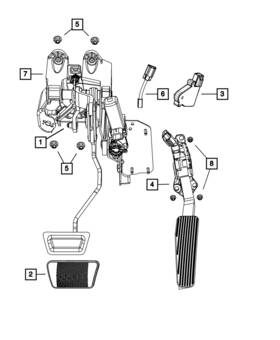 04721923ae Mopar Genuine Brake And Accelerator Pedal 4721923ae