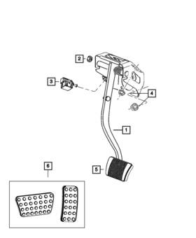 04779688al Mopar Genuine Non Adjustable Pedal Assembly