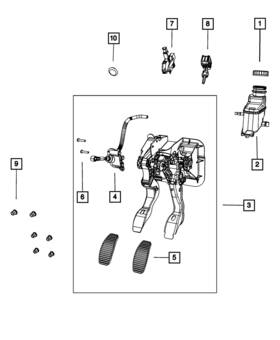 05171645ag Mopar Genuine Brake And Clutch Pedal 5171645ag