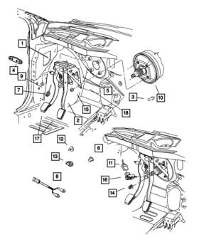 05273101aa Mopar Genuine Brake Pedal Pivot Shaft 5273101aa