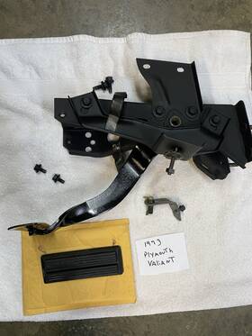 15-v-73 Mopar 1973 Ply Valiant Brake Pedal Assembly A-body 73-76 Scamp Free Ship