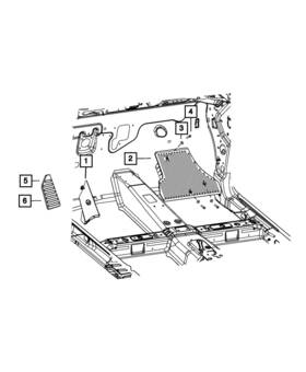 5ld30jxwaa Mopar Genuine Dead Pedal - Footrest