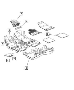 5nd77jxwaa Mopar Genuine Footrest