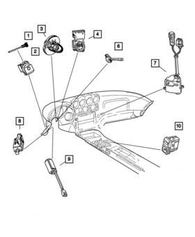 68003916aa Mopar Genuine Stop Lamp Switch