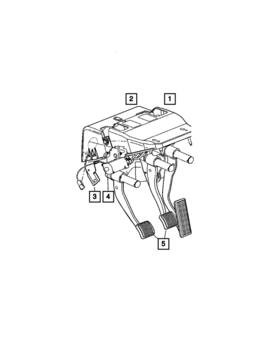68065023aa Mopar Genuine Pedal Motor And Cable