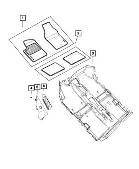 68144084aa Mopar Genuine Dead Pedal Footrest