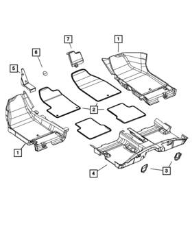 Mopar 68171939aa Genuine Footrest Support