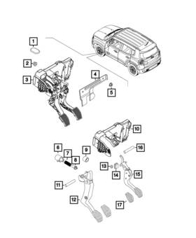 68263126aa Mopar Genuine Brake Pedal