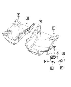 68528585aa Mopar Genuine Dead Pedal Footrest