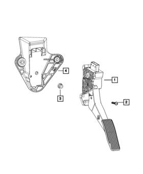 68546964ab Mopar Genuine Accelerator Pedal
