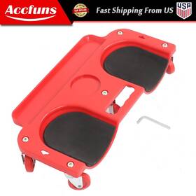 Afu32288f Munirater Red Rolling Knee Creeper/pad Abs Frame With 5 Swivel Castors Tool Tray Holder