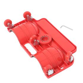 Aud64576d Munirater Universal Rolling Knee Creeper/pads With Tool Tray Holder 5 Swivel Castors Red
