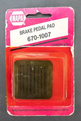 670-1007 Napa 6701007 1980-2008 Chrysler Dodge Plymouth Brake Pedal Pad Pt #