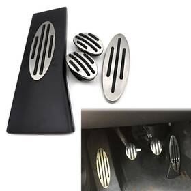 Newyoutube 310007689826 For Mini Cooper Accelerator Gas Brake Foot Rest Pedal Cover No Dirll 4pcs Lhd