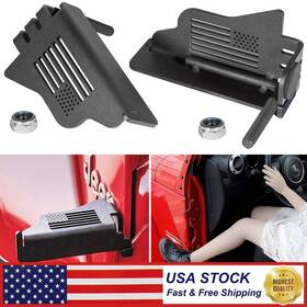 Noqp270 No-auto 2pcs Steel Front Foot Pegs Rest Pedal For 2007-2020 Jeep Wrangler Jk Jl 2/4-door