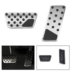 C145-a090-sil No Drill Fuel Gas Brake Pedal Cover For Wrangler Jk 2007-2017