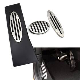 Nomura 550714282747 For Mini Cooper Accelerator Gas Brake Foot Rest Pedal Cover No Dirll 3pcs Ldr