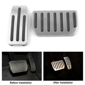 Nomura 550714542025 2pcs For Tesla Model S&x Non-slip Aluminum Accelerator Brake Foot Rest Pedal Pad