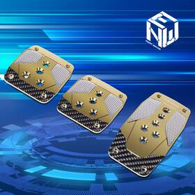 Npm61188 Nrg Innovations Aluminum Anodized Clamp Pedal Covers For Manual Transmission With 3 Pedals
