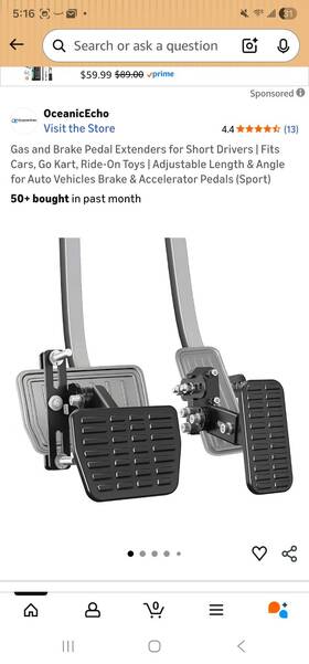 Oe-ycq200 Oceanic Echo Gas And Brake Pedal Extenders