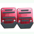 Pads -slip Car Pedals Kit Sports 3x Aluminum Cover Set Manual Universal Red