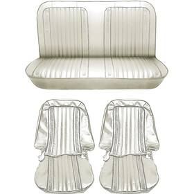 A51010428 Parts Unlimited Interiors 1971-72 Blazer Front Buckets And Rear Bench Seat Upholstery Set Off White Vinyl
